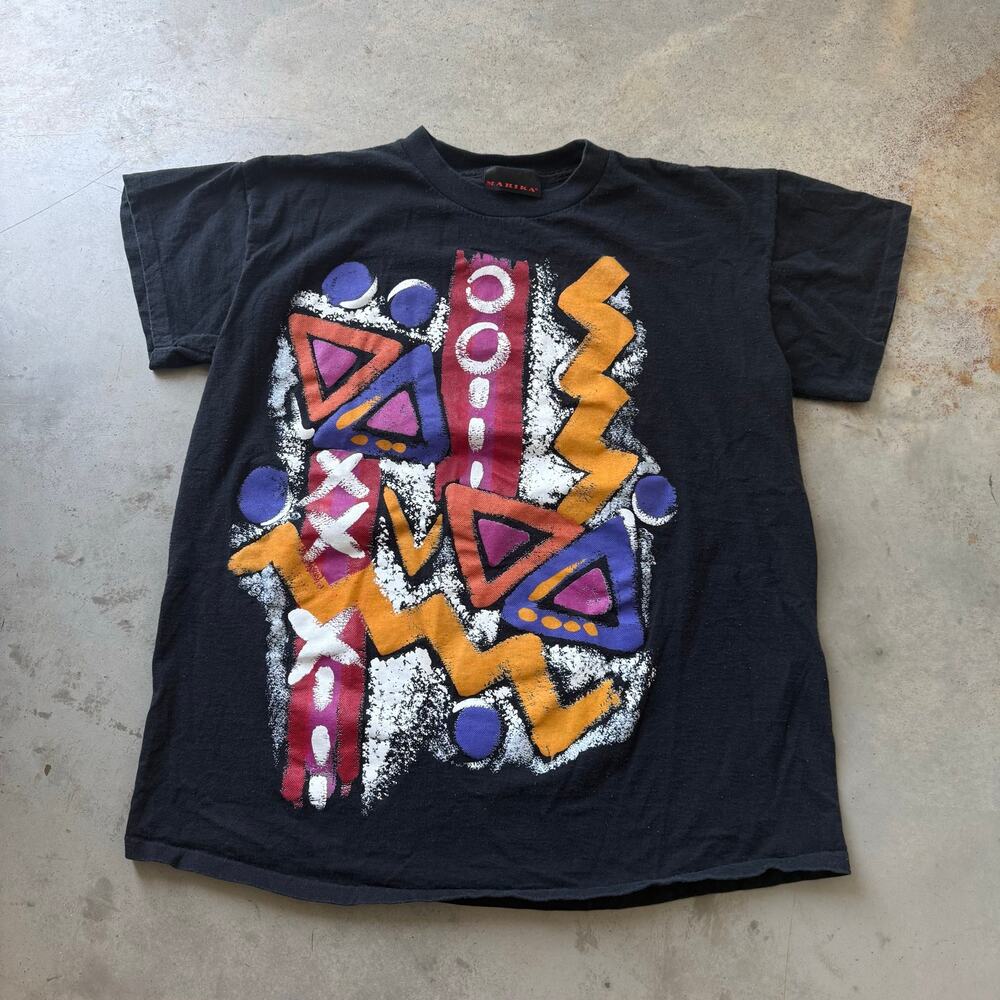 Vintage 90’s Marika Abstract Art Retro Classic Unique Graphic T-shirt Size XL